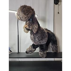Vintage Fable Toy Co Jumbo Large Poodle Dog Plush Stuffed Animal 27" Tall 1950s